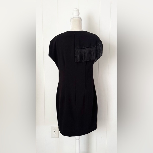 Trina Turk Fringe Night Dress Size 8 Black - Picture 2 of 6